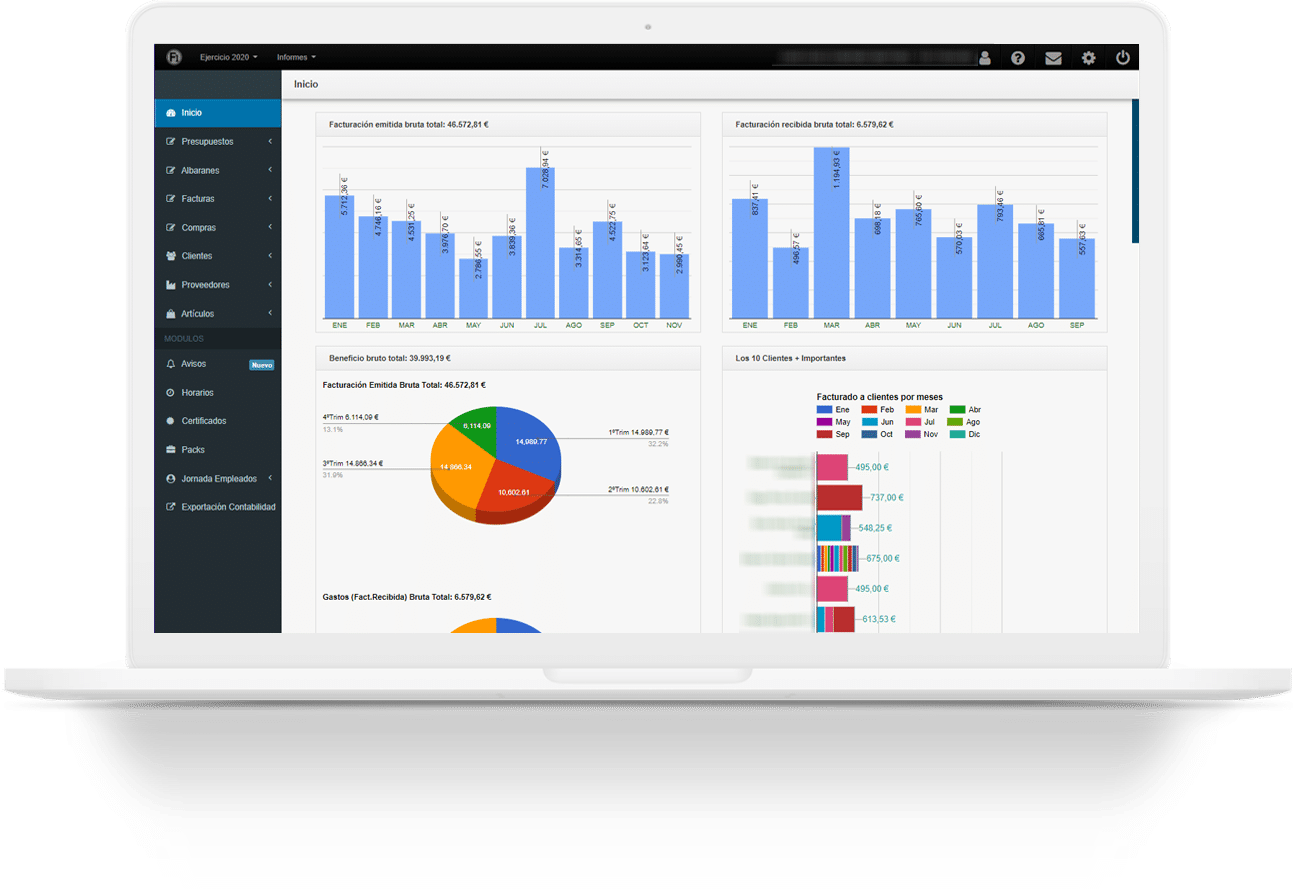 Programari Gestió ERP Facturació - FacturaOne