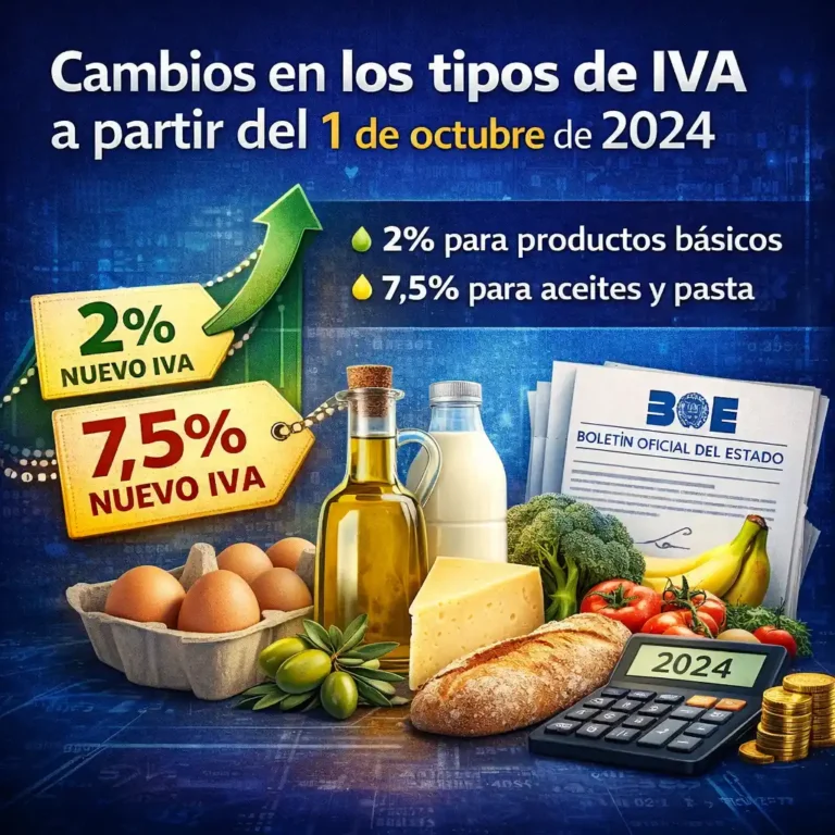cambios en los tipos de IVA en octubre de 2024