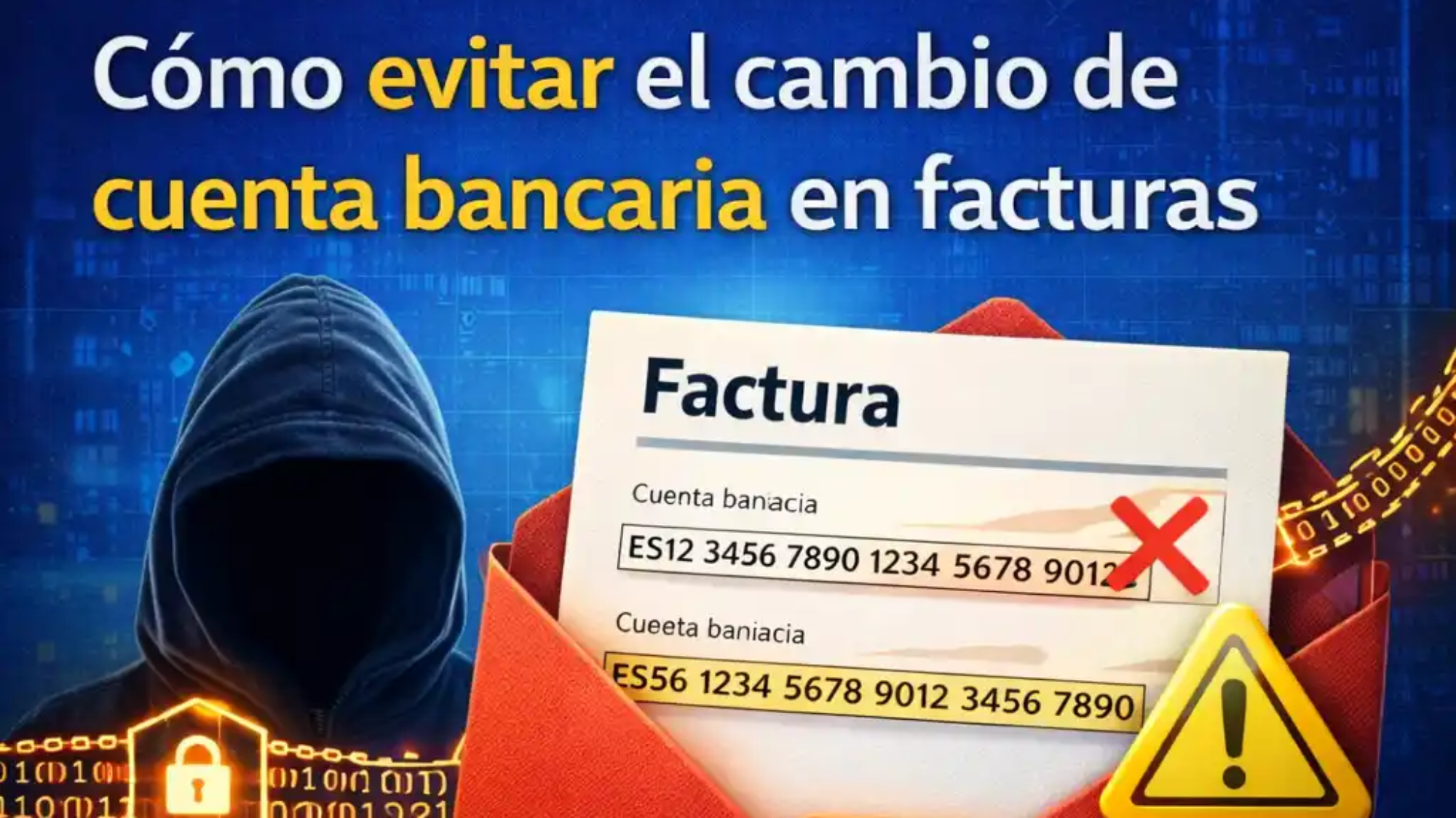 Fraude suplantación cuenta bancaria correo electrónico factura