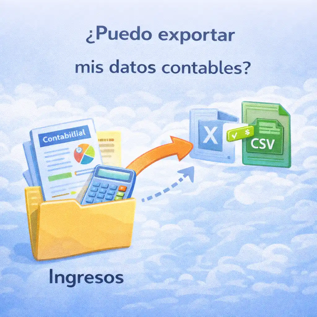 ¿Puedo exportar mis datos contables?