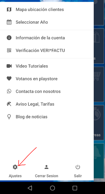 ajustes app FacturaONE
