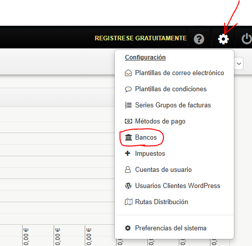 configurar bancos facturaone