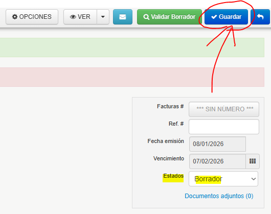 guardar factura