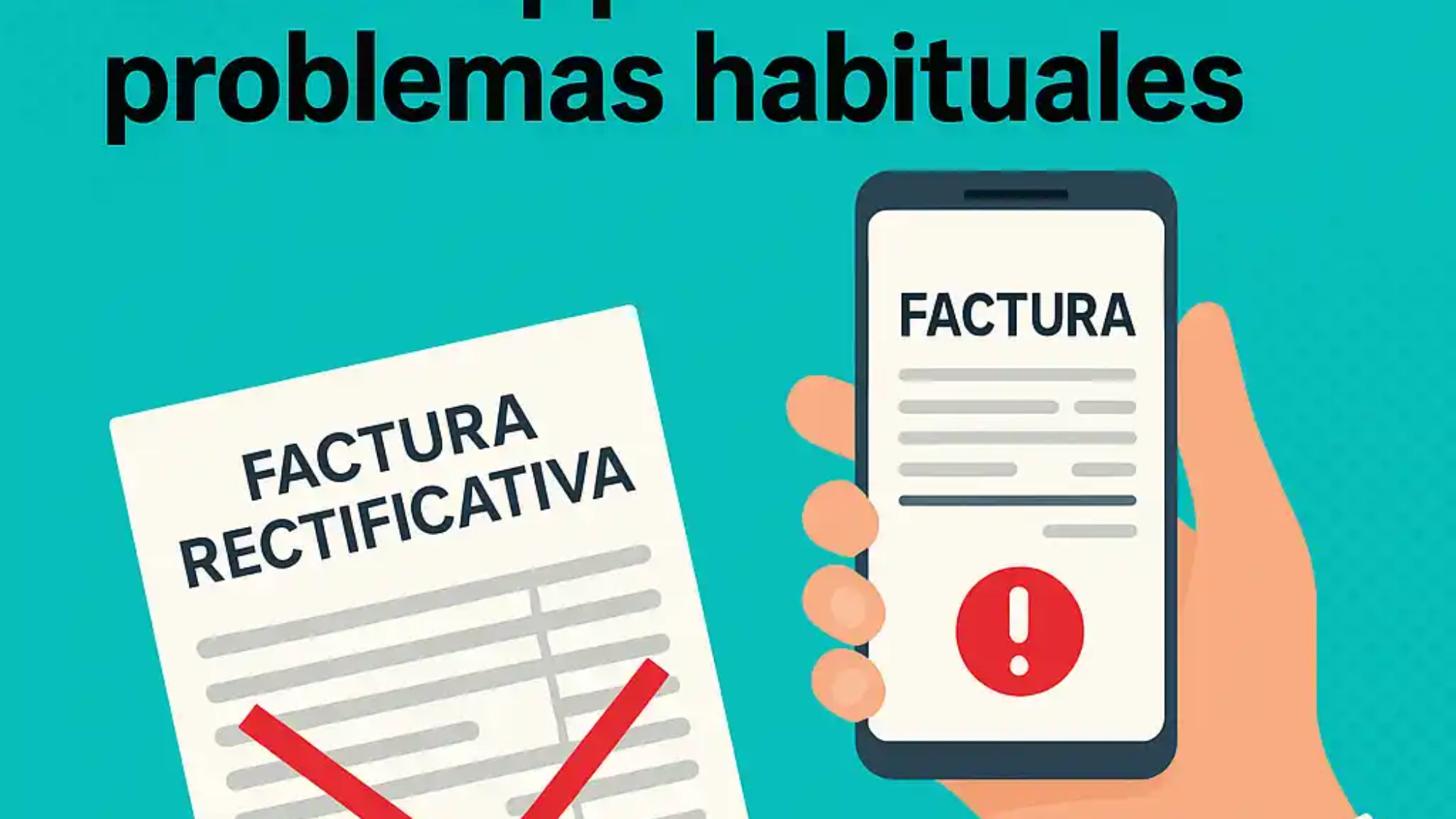 factura rectificativa móvil app problemas