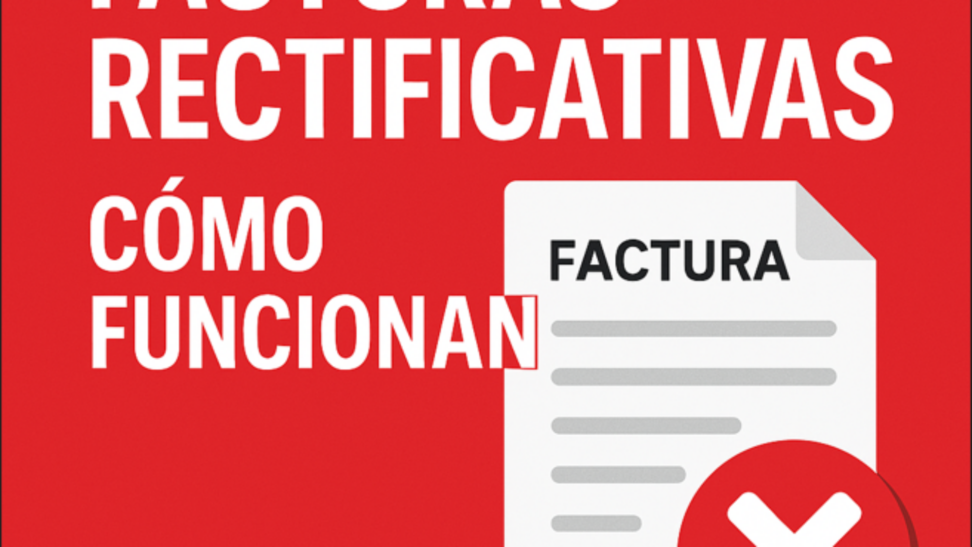 Cómo hacer una factura rectificativa