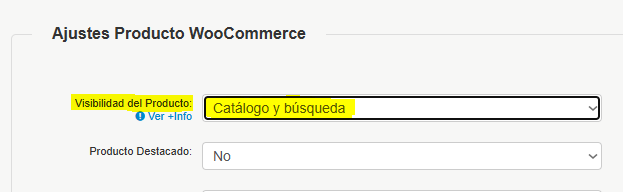 visibilidad del producto woocommerce facturaone