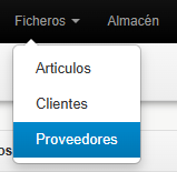 fichero de proveedores en facturaone