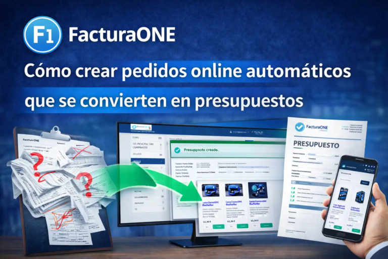 crear pedidos online automáticos que se convierten en presupuestos