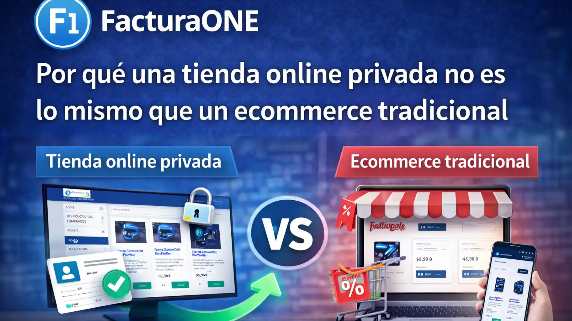 Diferencia entre tienda online privada y un ecommerce tradicional