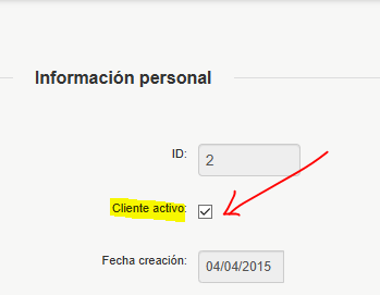 desactivar o activar cliente en facturaone